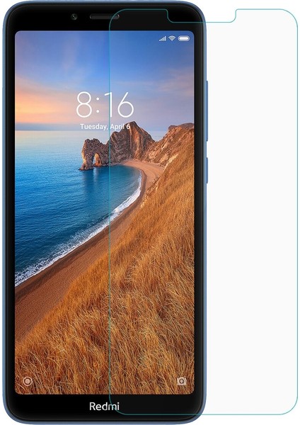 Xiaomi Redmi 7A Temperli Ekran Koruyucu Cam Şeffaf