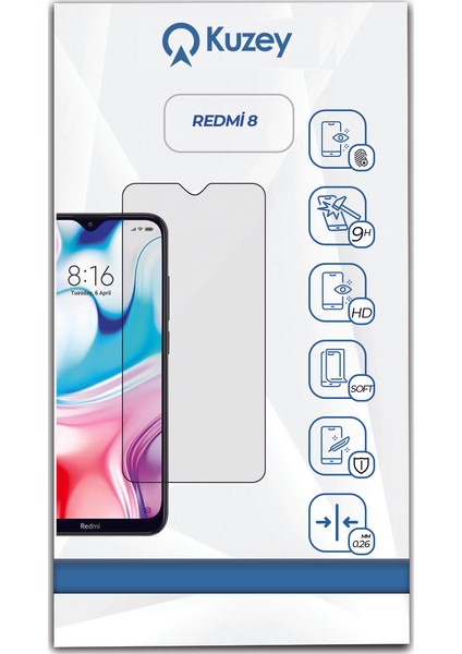 Xiaomi Redmi 8 Temperli Ekran Koruyucu Cam Şeffaf fiyatları