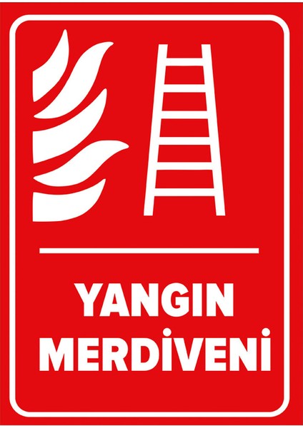 - Yangın Merdiven Levhası - Dekote Malzeme 25X35Cm