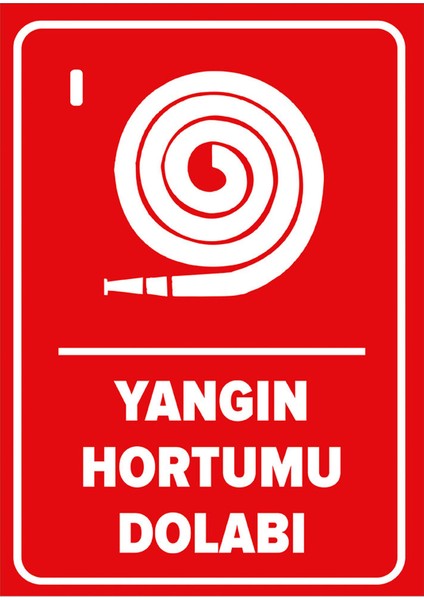- Yangın Hortumu Dolabı Levhası - Dekote Malzeme 25X35Cm