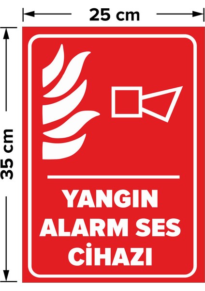 - Yangın Alarm Ses Cihazı Levhası - Dekote Malzeme 25X35Cm fiyatları