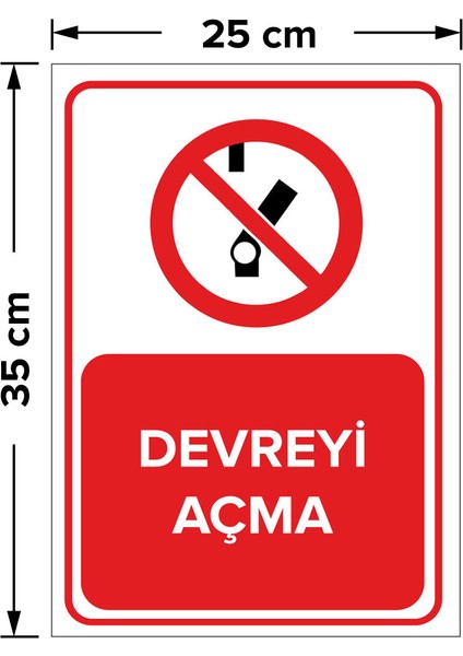 - Devreyi Açma Levhası - Dekote Malzeme 25X35Cm fiyatları