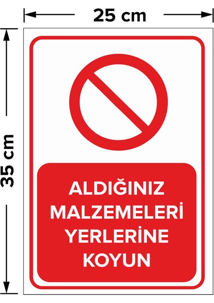 - Aldığınız Malzemeleri Yerlerine Koyun Levhası - Dekote Malzeme 25X35Cm fiyatları