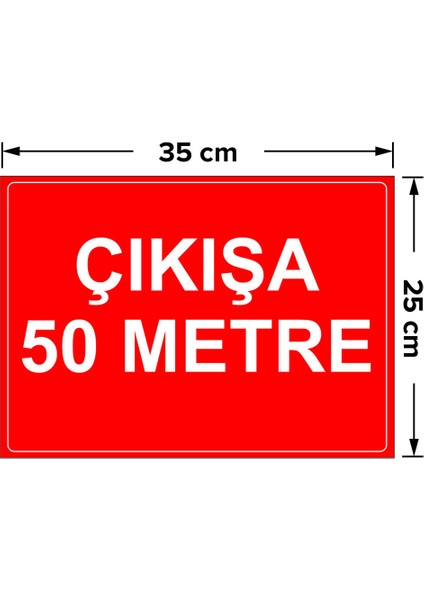 - Cıkısa 50 Metre Levhası - Dekote Malzeme 25X35Cm fiyatları
