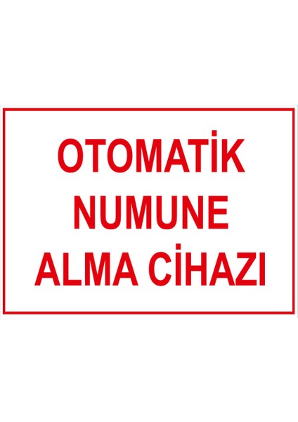 - Otomatik Namune Alma Cihazı Levhası - Dekote Malzeme 25X35Cm