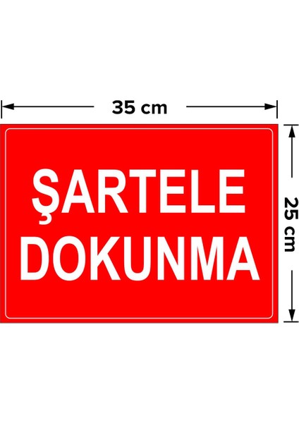 - Sartere Dokunma Levhası - Dekote Malzeme 25X35Cm fiyatları