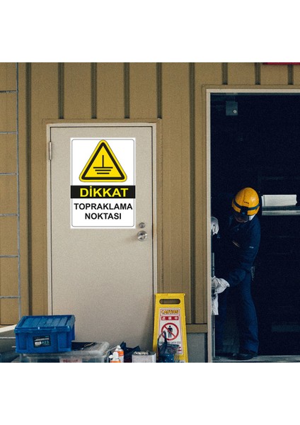 - Dikkat Topraklama Noktası Levhası - Dekote Malzeme 25X35Cm modelleri