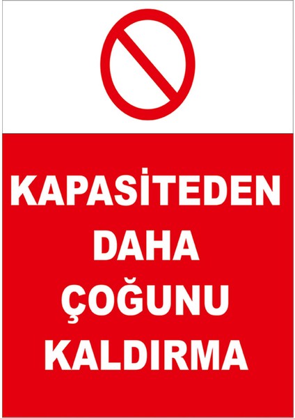 - Kapasiteden Daha Çoğunu Kaldırma Levhası - Dekote Malzeme 25X35Cm