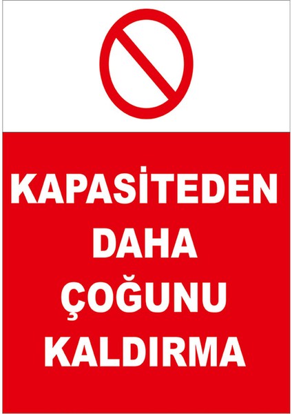 - Kapasiteden Daha Çoğunu Kaldırma Levhası - Dekote Malzeme 25X35Cm fiyatları