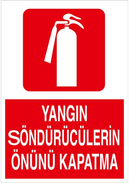 - Yangın Söndürücülerin Önünü Kapatma Levhası - Dekote Malzeme 25X35Cm