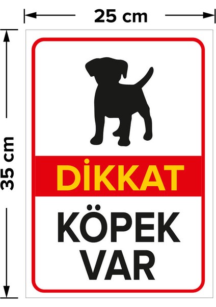 - Dikkat Köpek Var Levhası Minik Golden - Dekote Malzeme 25X35Cm fiyatları