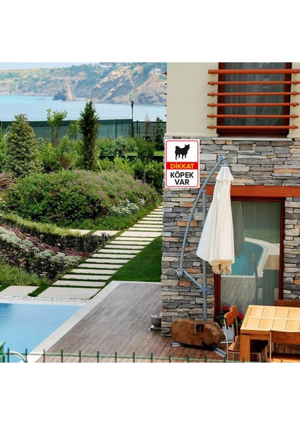 - Dikkat Köpek Var Siyah Pug Levhası - Dekote Malzeme 25X35Cm modelleri