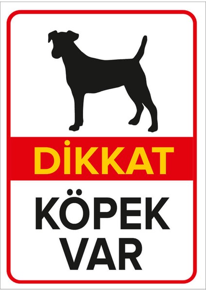 - Dikkat Köpek Var Levhası Rottweiler - Dekote Malzeme 25X35Cm