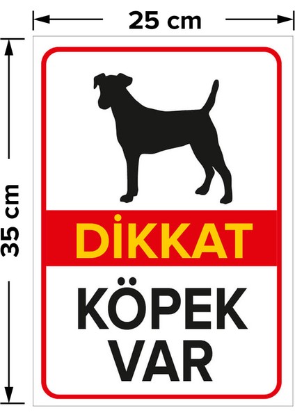 - Dikkat Köpek Var Levhası Rottweiler - Dekote Malzeme 25X35Cm