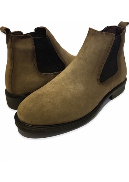 Erkek Deri Kum Rengi Bot modelleri