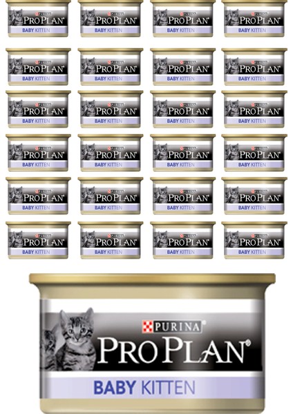 Pro Plan Baby Kitten Tavuk Etli Yavru Yaş Kedi Maması - 85 gr x 24 Adet