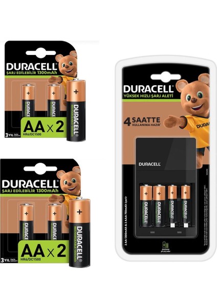 Cef 14 Şarj Cihazı ve Şarj Edilebilir 2 Adet 750 Mah Aaa 6 Adet 1300 Mah Aa Şarj Edilebilir Pil