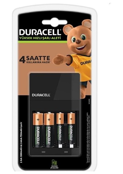 Cef 14 Şarj Cihazı  Şarj Edilebilir 2 adet  2500 mAh AA 4 adet 1300 mAh AA ve 4 adet 750 mAh AAA Pil Paketi