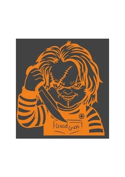 Chucky Transferli Oto Duvar Folyo Kesim Sticker ''sert Zeminler Için Uygun Folyo Kesim Sticker''