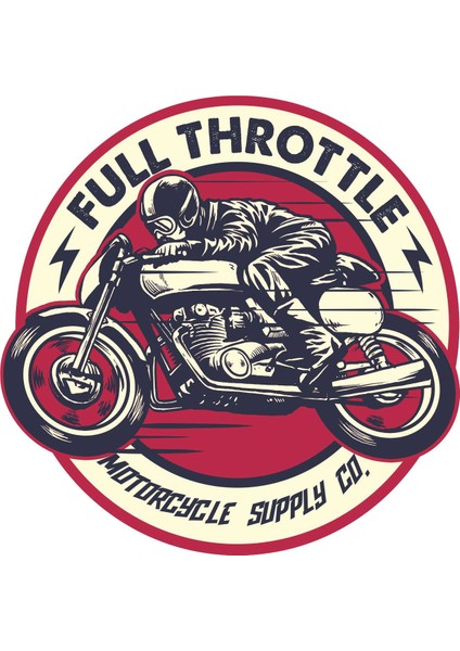 Vintage Rider - Motosiklet Sticker - 14205