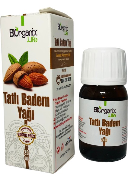 Biorganix Life Tatlı Badem Yağı 20ML