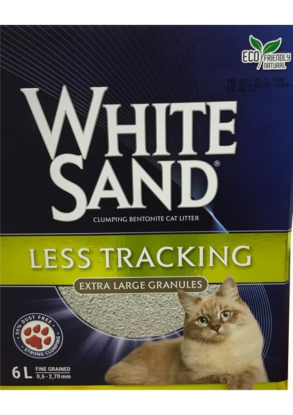 White Sand Less Tracking Extra Large Granül 6 Lt - Ever Clean