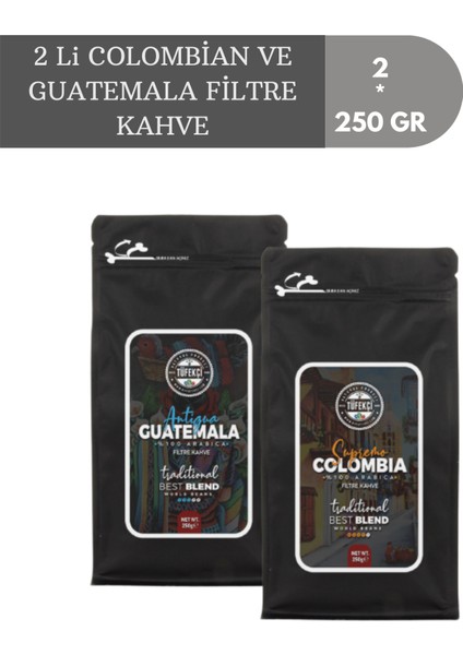 By Tüfekçi Colombian ve Guatemala Filtre Kahve 2 x 250 gr