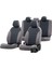 Peugeot 5008 2010-2016 5+2 (7 Kişi) Özel Üretim Koltuk Kılıfı Original Design Füme - Gri 1
