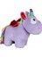 Mor Tombul Boynuzlu At Unicorn Peluş Oyuncak 30 cm 1