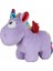 Mor Tombul Boynuzlu At Unicorn Peluş Oyuncak 30 cm 3