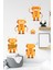 Turuncu Robot Adamlar Sticker Seti-Çocuk Bebek Odası Sticker 1