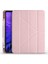 Samsung Galaxy Tab S6 Lite P610 P615 P617 10.4" Kalemlikli Arka Silikon Uyku Modlu Üçgen Katlanabilir Yatay ve Dikey Standlı Antişok Özellikli Smart Kılıf Rose Gold 1