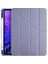 Samsung Galaxy Tab S7 Plus T970 12.4" Kılıf Kalem Bölmeli Tri Folding Smart Katlanabilir Standlı 360 Tam Koruma Mor 1