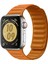 Apple Watch Seri 7/6/SE/5/4 Deri Loop Kayış 45mm 44mm 42mm Uyumlu Turuncu 3