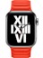 Apple Watch Seri 7/6/SE/5/4 Deri Loop Kayış 45mm 44mm 42mm Uyumlu Kırmızı 1