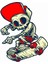 Skateboard - Kaykay - Kurukafa - Skull Sticker - 20558 1