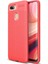 - Oppo A5S - Kılıf Auto Focus Karbon Niss Silikon Kapak - Kırmızı 1