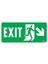 Exit Sağ Aşağı Uyarı Levhası 17,5 x 25 cm KOD:957 1