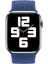 Apple Watch Uyumlu Series 4 44 mm Kordon, (Medium Size, 147 mm) Braided Solo Loop Band Mavi 4
