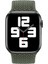 Apple Watch Uyumlu Series 5 40 mm Kordon, (Small Size, 127 mm) Braided Solo Loop Band Koyu Yeşil 4