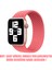 Apple Watch Uyumlu Series 6 40 mm Kordon, (Small Size, 127 mm) Braided Solo Loop Band Pembe 2