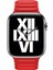 Apple Watch Uyumlu Series 6 44 mm Kordon Leather Link Band Kırmızı 3