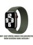 Apple Watch Uyumlu Se 44 mm Kordon, (Medium Size, 147 mm) Braided Solo Loop Band Koyu Yeşil 2