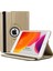 Apple iPad 10.2'' 8. Nesil (A2270-A2428-A2429-A2430) Kılıf 360 Rotating Stand Deri Gold 1