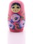 Ahşap Tombul Iç Içe Matruşka Bebek Pembe Set 4lü 1