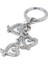 Parlak Taşlı Kalpler Sallantılı Metal Anahtarlık KC868 2
