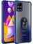Samsung Galaxy M31S Kılıf Korumalı Yüzüklü Standlı Mola Kapak + Tam Kaplayan 6d Nano Ekran Koruyucu Lacivert 1