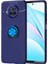 - Xiaomi Mi 10T Lite 5G - Kılıf Yüzüklü Karbon Ravel Silikon Kapak - Mavi 1