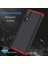 Realme 7 Kılıf Double Dip 360 Protective Siyah Kırmızı 4