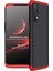 Realme 7 Kılıf Double Dip 360 Protective Siyah Kırmızı 1
